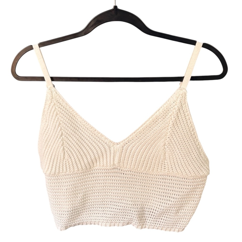 Hollister Off-White Knit Tank Top